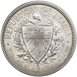 CUBA: AR souvenir peso, 1897. AU