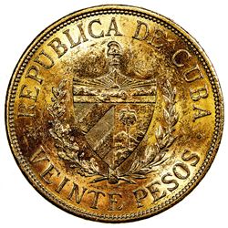 CUBA: AV 20 pesos, 1915. UNC