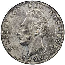 ECUADOR: AR sucre, Lima, 1890. NGC MS62