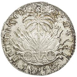 HAITI: Jean Pierre Boyer, as President, 1818-1843, AR 100 centimes, AN 27 (1830). AU