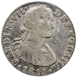MEXICO: Fernando VII, 1808-1821, AR 2 reales, 1811-Mo. ANACS VF20