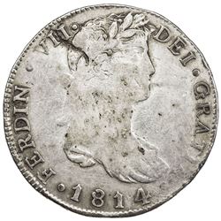 MEXICO: Fernando VII, 1808-1821, AR 4 reales, 1814-Ga. F