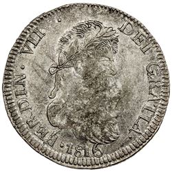 MEXICO: Fernando VII, 1808-1821, AR 8 reales, 1816-Zs. EF