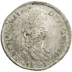 MEXICO: Ferdinand VII, 1808-1821, AR 8 reales, 1821-D. AU