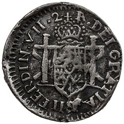 MEXICO: Fernando VII, 1808-1821, AR 2 reales, 1811. VF