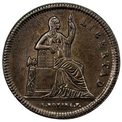 MEXICO: AE 1/8 real, 1850-Mo. UNC