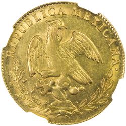 MEXICO: AV 4 escudos, 1856-Mo. NGC AU58