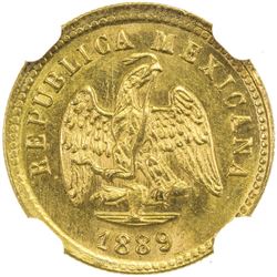 MEXICO: AV peso, 1889-Zs. NGC MS63