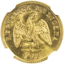 MEXICO: AV peso, 1901/801-Mo. NGC MS65