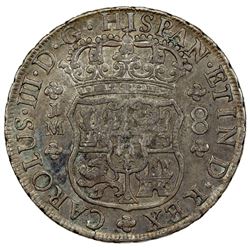 PERU: Carlos III, 1759-1788, AR 8 reales, 1770. VF-EF