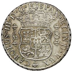 PERU: Carlos III, 1759-1788, AR 8 reales, 1771. EF