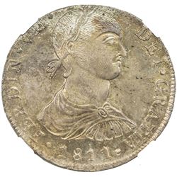 PERU: Fernando VII, 1808-1822, AR 8 reales, 1811. NGC MS62