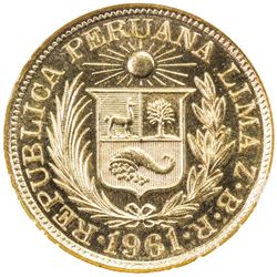 PERU: AV libra, 1961. NGC MS64