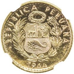 PERU: AV 10 soles, 1964. NGC MS66