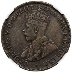 AUSTRALIA: George V, 1910-1936, 1/2 penny, 1923(m). NGC VF