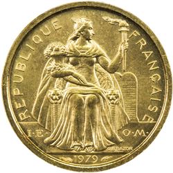 FRENCH POLYNESIA: AV franc piefort, 1979. PCGS SP64