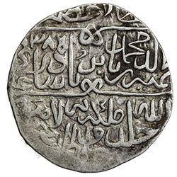 MUGHAL: Babur, 1526-1530, AR shahrukhi (4.73g), Lahore, AH938 (sic). VF
