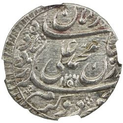 AWADH: Muhammad Ali Shah, 1837-1842, AR rupee, Lucknow, AH1256 year 4. NGC UNC