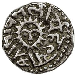 INDORE: Tukoji Rao, 1844-1886, AR mudra 1/2 rupee (5.58g), AH1289. VF