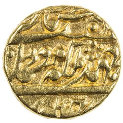 JAIPUR: Ram Singh, 1835-1880, AV mohur (10.79g), Sawai Jaipur, year 45. VF-EF