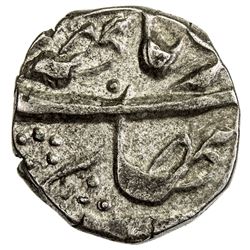 KASHMIR: AR 1/4 rupee (2.64g), Srinagar, VS1904. VF-EF