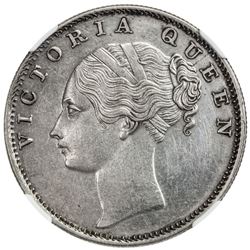 BRITISH INDIA: Victoria, Queen, 1837-1876, AR rupee, 1840-M. NGC AU