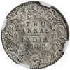 Image 2 : BRITISH INDIA: Victoria, Queen, 1837-1876, AR 2 annas, 1875(c). NGC MS65
