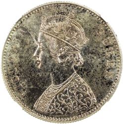 BRITISH INDIA: Victoria, as Queen, 1837-1876, AR rupee, 1875-C. NGC PF64