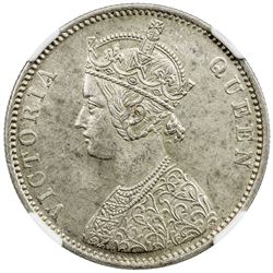 BRITISH INDIA: Victoria, Queen, 1837-1876, AR rupee, 1875(b). NGC MS62