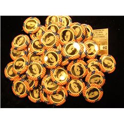 Large Group of (maybe 100) Political Pin-backs depicts a political figure in center, most likely rep