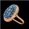 Image 1 : 5.25CT NATURAL CEYLON BLUE SAPPHIRE 14K ROSE GOLD RING