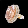 Image 2 : 40.22CT NATURAL MORGANITE 14K R/G RING