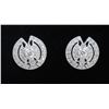 Image 1 : 14K WHITE GOLD DIAMOND EARRING:6.90 GRAMS/DIAMOND:0.74 CT/#R8008