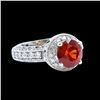 Image 2 : 3.90CT NATURAL MALAYA GARNET 18K W/G RING