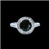 Image 1 : 1.74CT NATURAL TSAVORITE 14K WHITE GOLD RING