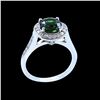 Image 2 : 1.74CT NATURAL TSAVORITE 14K WHITE GOLD RING