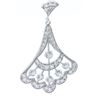 Image 1 : 18K WHITE GOLD DIAMOND PENDANT:5.33 GRAMS/DIAMOND:1.16CT