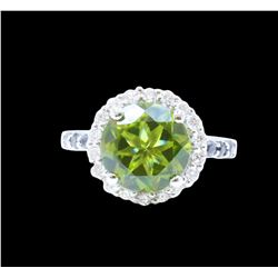 4.01CT NATURAL BURMA PERIDOT 14K W/G RING