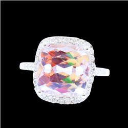 11.18CT NATURAL MORGANITE 14K W/G RING