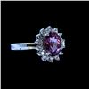 Image 2 : 2.43CT NATURAL COLOR CHANGE GARNET 14K WHITE GOLD RING