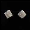 Image 1 : 18k White Gold And Diamond Earring Princess Shape Diamond(invisible Setting)- 2.63ct Weight- 10.52Gr