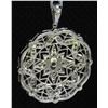 Image 2 : 18K WHITE GOLD DIAMOND PENDANT:6.13 GRAMS/DIAMOND:0.69CT