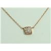 Image 1 : 14K ROSE GOLD PENDANT WITH CHAIN 1.91g/Diamond 0.09ct