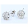 Image 1 : 14K WHITE GOLD EARRING 1.70GRAM /DIAMOND 0.65CT/#R8004