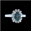 Image 1 : 1.43CT NATURAL ALEXANDRITE 14K WHITE GOLD RING