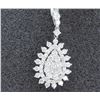 Image 1 : 18 K WHITE GOLD DIAMOND PENDANT:2.15GRAMS/DIAMOND:1.39CT