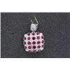 Image 1 : 14K WHITE GOLD RUBY PENDANT