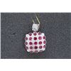 Image 2 : 14K WHITE GOLD RUBY PENDANT