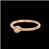 Image 2 : 0.17CT NATURAL DIAMOND 14K ROSE GOLD RING