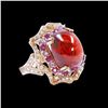 Image 2 : 20.50CT NATURAL MALAYA GARNET 14K R/G RING